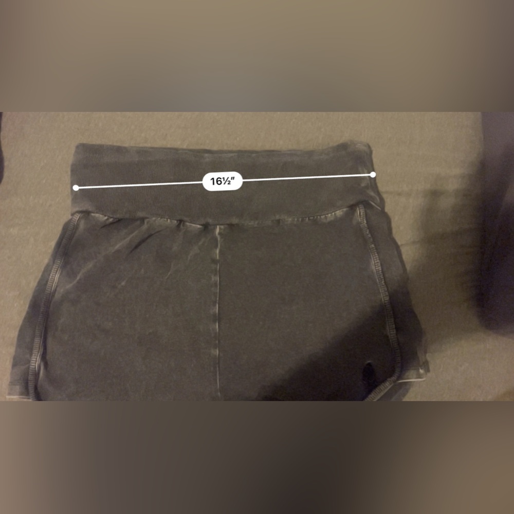 Free people movement  athletic stretch shorts rolled waist grey dip-dye Large - Picture 8 of 8